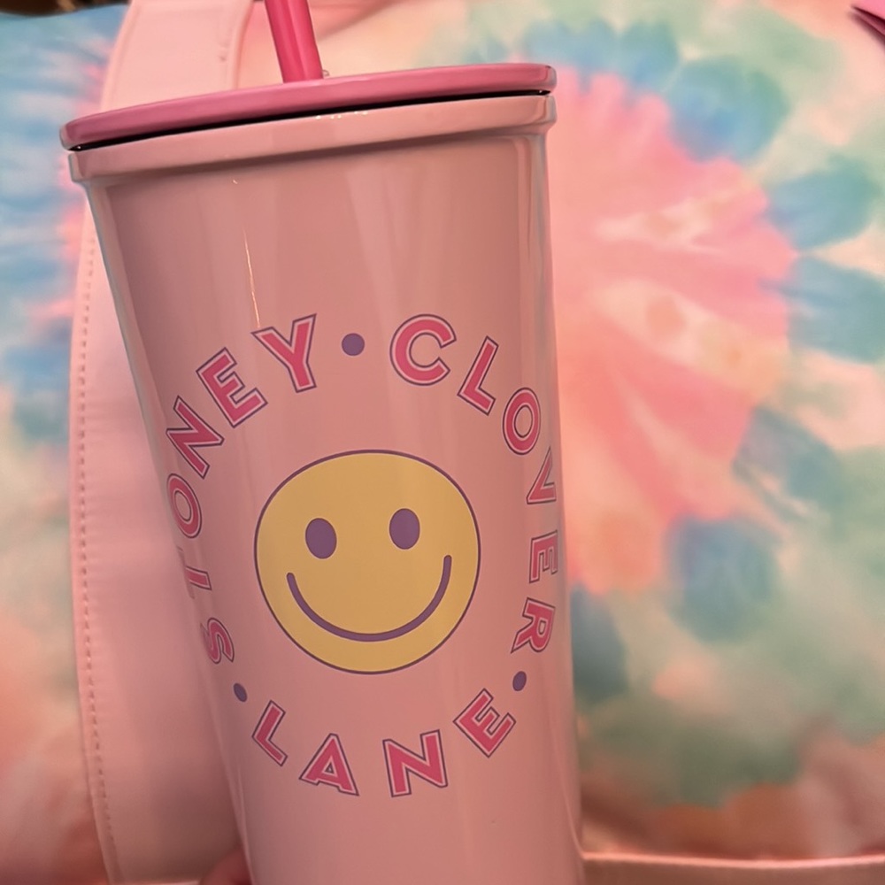 Stoney Clover Lane x Target stainless insulated tumbler 😊 PINK SMILEY